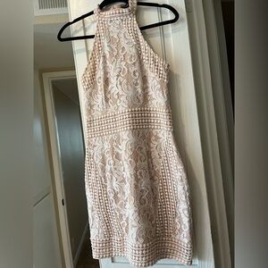Elegant Lace Halter Dress